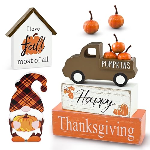 ASPMIZ Fall Decorations for Home, Fall Table Decor, Truck Pumpkin