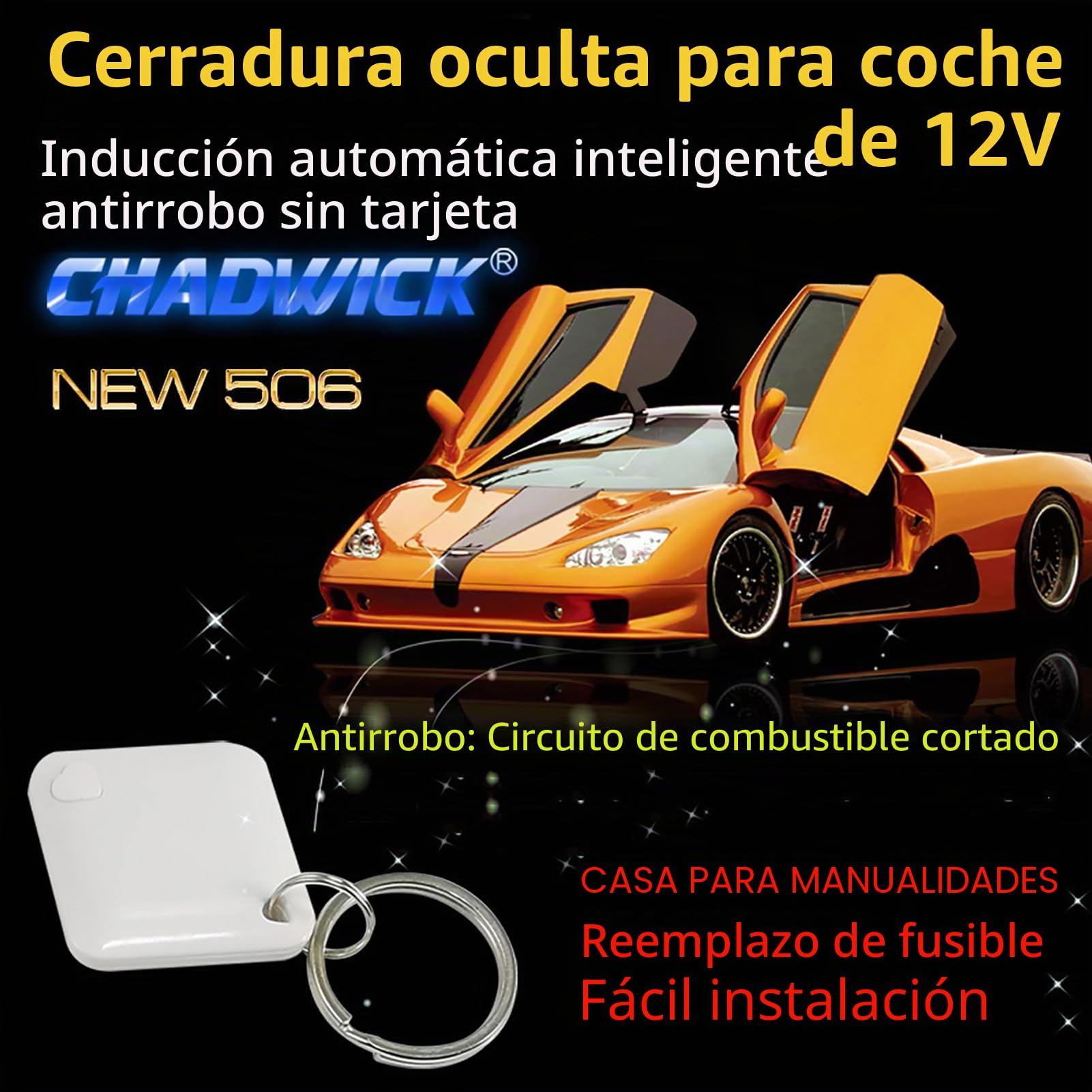 Sistema antirrobo inmovilizador de coche, M506, bloqueo de motor inalámbrico, dispositivo antirrobo automático, herramienta de corte de circuito inteligente, alarma universal de coche de 12 V