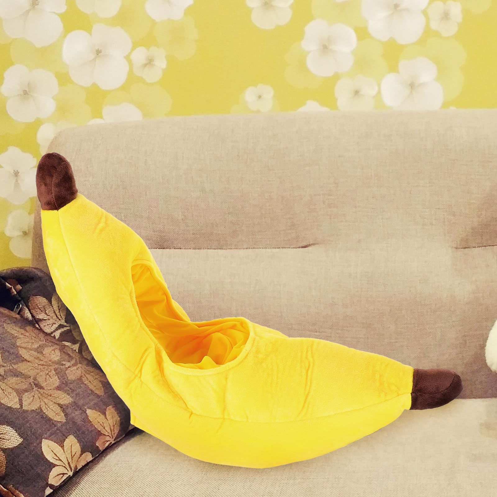 Sombrero de Fiesta Novedoso Forma de Plátano Amarillo, Accesorio Decorativo Ligero y Divertido para Cosplay y Fotos, Gorro de Disfraz para Eventos y Celebraciones