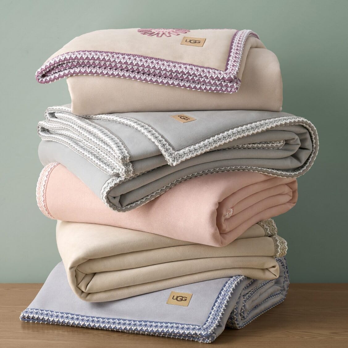 UGG Braid Throw Blanket – Soft Reversible Throw, Luxury Blanket for Women, Cozy Accent for Living Room Decor or Spring Home Decor, Birthday Gifts for Women, Lavender Misty, 50" x 70" (Kirkwood)