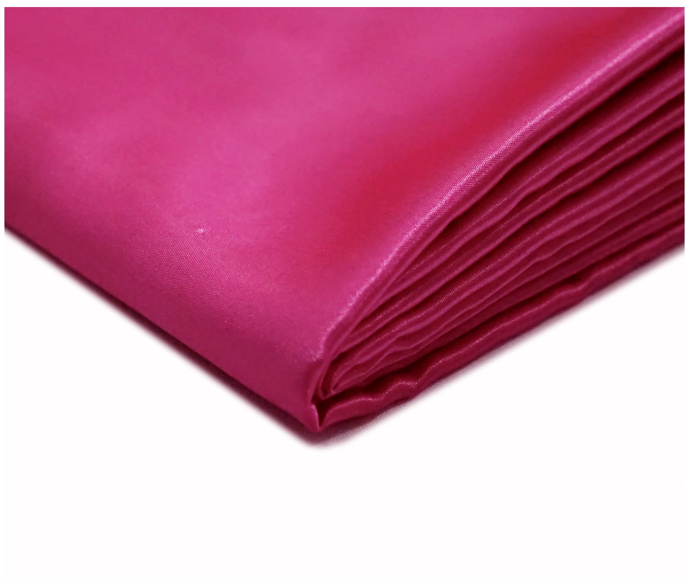 Silky Satin Polyester Fabric for Dressmaking Wedding Crafts Quilting Sewing 150cm Wide (200 x 150cm / 79" x 60", Cerise) - Image 2