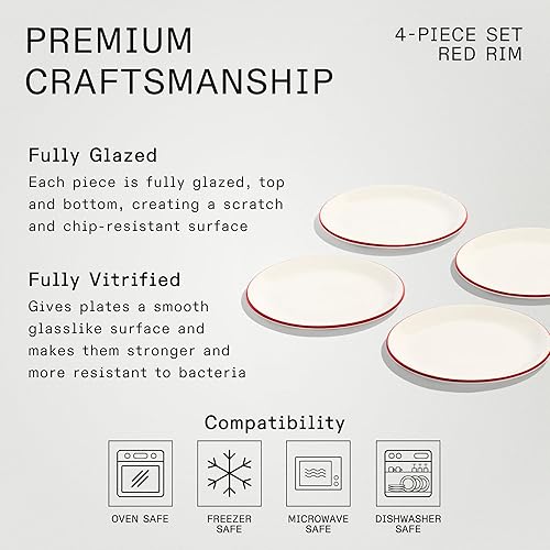 Miniatura 10 de Made In Utensilios de cocina - Juego de 4 - Platos de aperitivo - Blanco - Porcelana Inglaterra