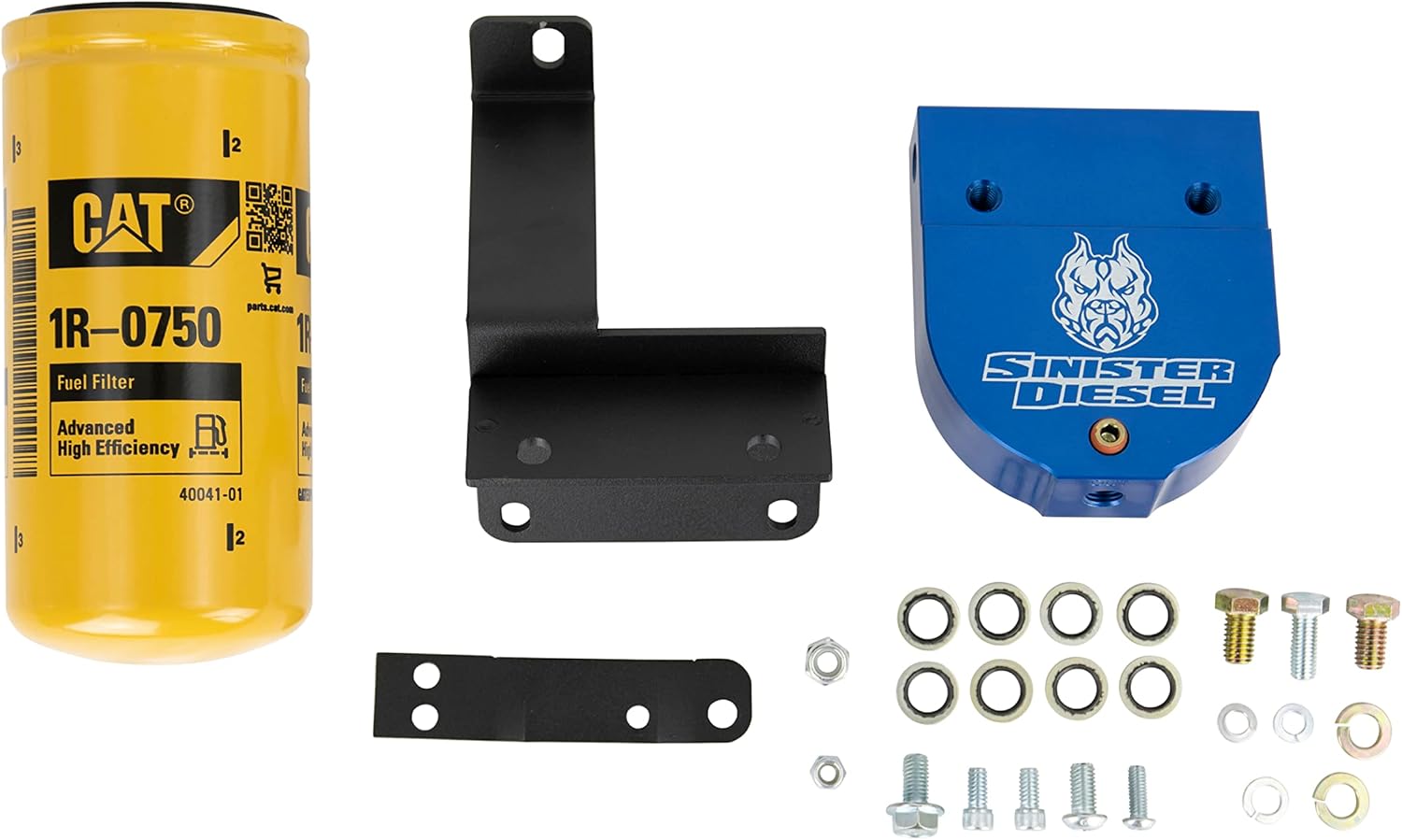 CAT Filter Adaptor Sinister Diesel Blue for 2004.5-2007 Cummins
