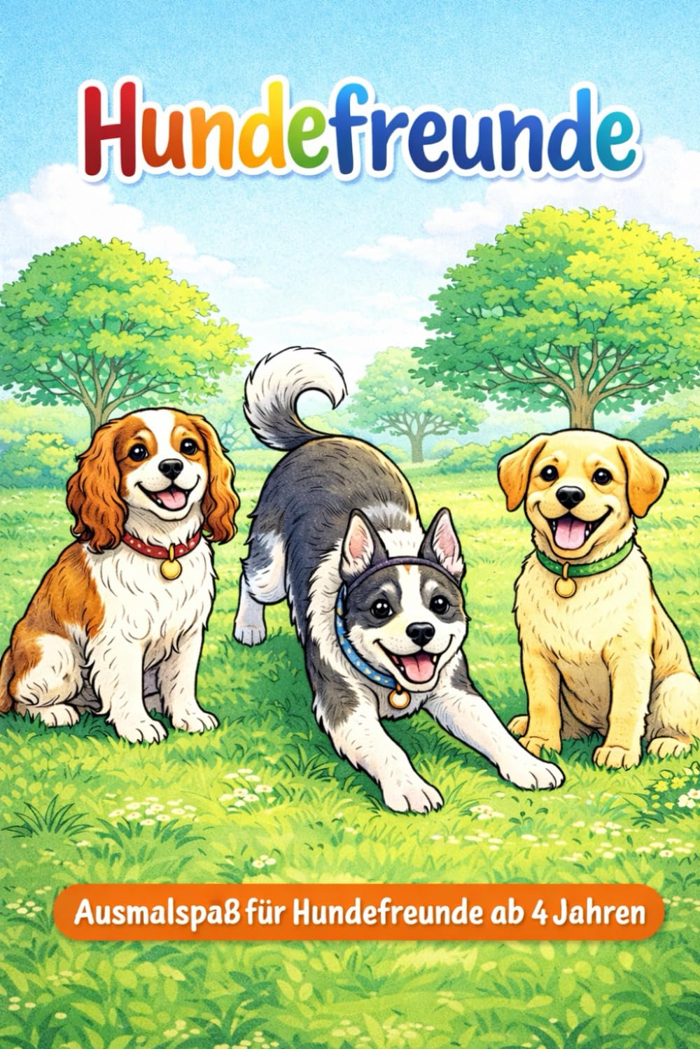 Hundefreunde: Ausmalbuch für Hundefreunde ab 4 Jahren (Die Freunde-Malbuchserie – Kreativer Ausmalspaß für Kinder ab 3 Jahren)