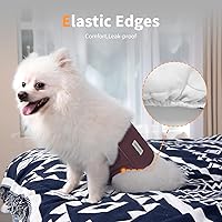 Vista 7 de Bandas para el vientre para perros machos (paquete de 5), Envoltura premium lavable reutilizable para vientre de perro mediano a prueba de fugas