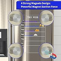 Vista 5 de AITEE Calendario semanal acrílico para refrigerador, planificador semanal magnético transparente de comidas para refrigerador, planificador semanal