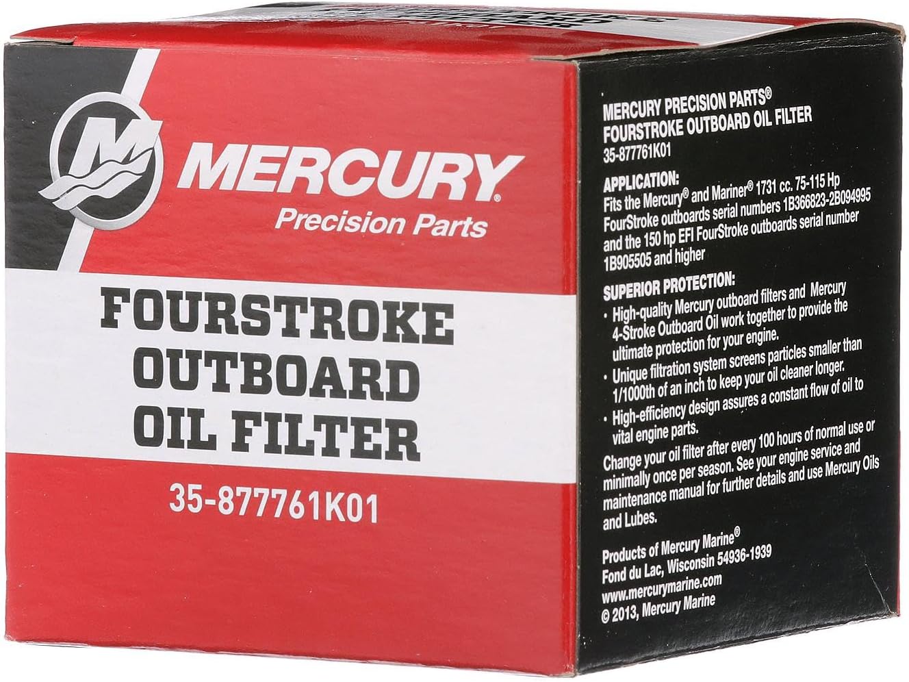 Mercury Outboard 4-Stroke Oil Filter 35-877761K01