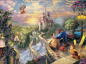 Disney(ディズニー)Beauty and the Beast ''Falling in Love'' Puzzle by Thomas Kinkade　美女と野獣パズル750ピース [並行輸入品] Amazon.co.jp: Disney(ディズニー)Beauty and the Beast