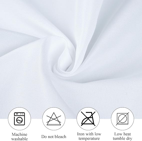 White Round Table Cloths 230cm/90Inch, Washable Polyester Tablecloth