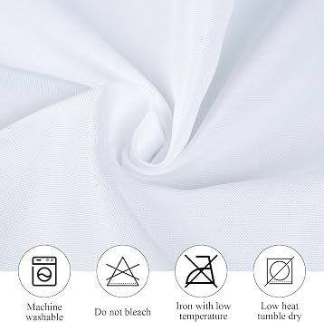 White Round Table Cloths 230cm/90Inch, Washable Polyester Tablecloth
