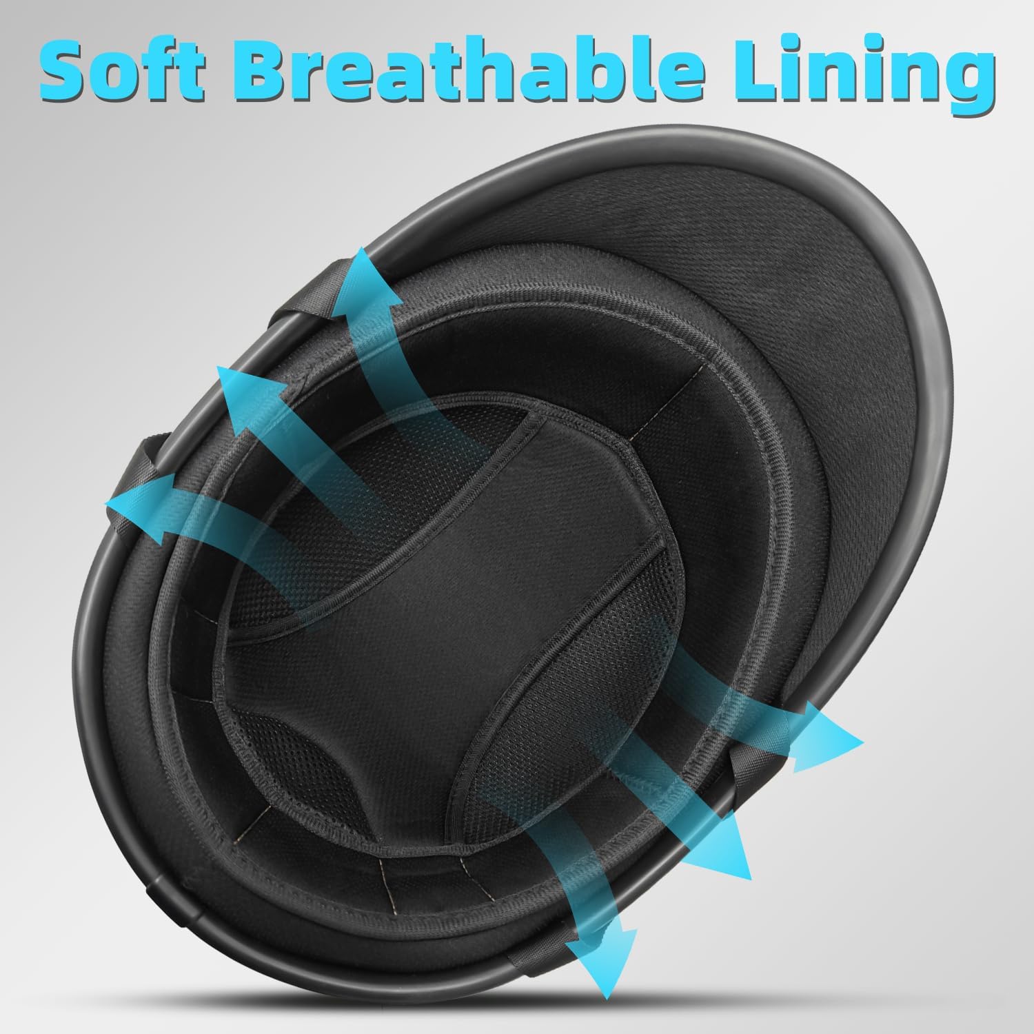 Motorcycle Half Helmet,DOT Approved Vintage Shell Open Face Unisex-Adult Helmet for Motorcycle Scooter Moped Street Cruiser