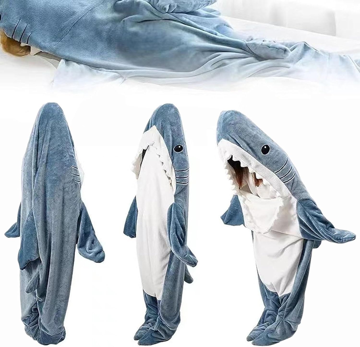 Shark Blanket Onesie Adult, Shark Sleeping Blanket, Shark Blanket Super