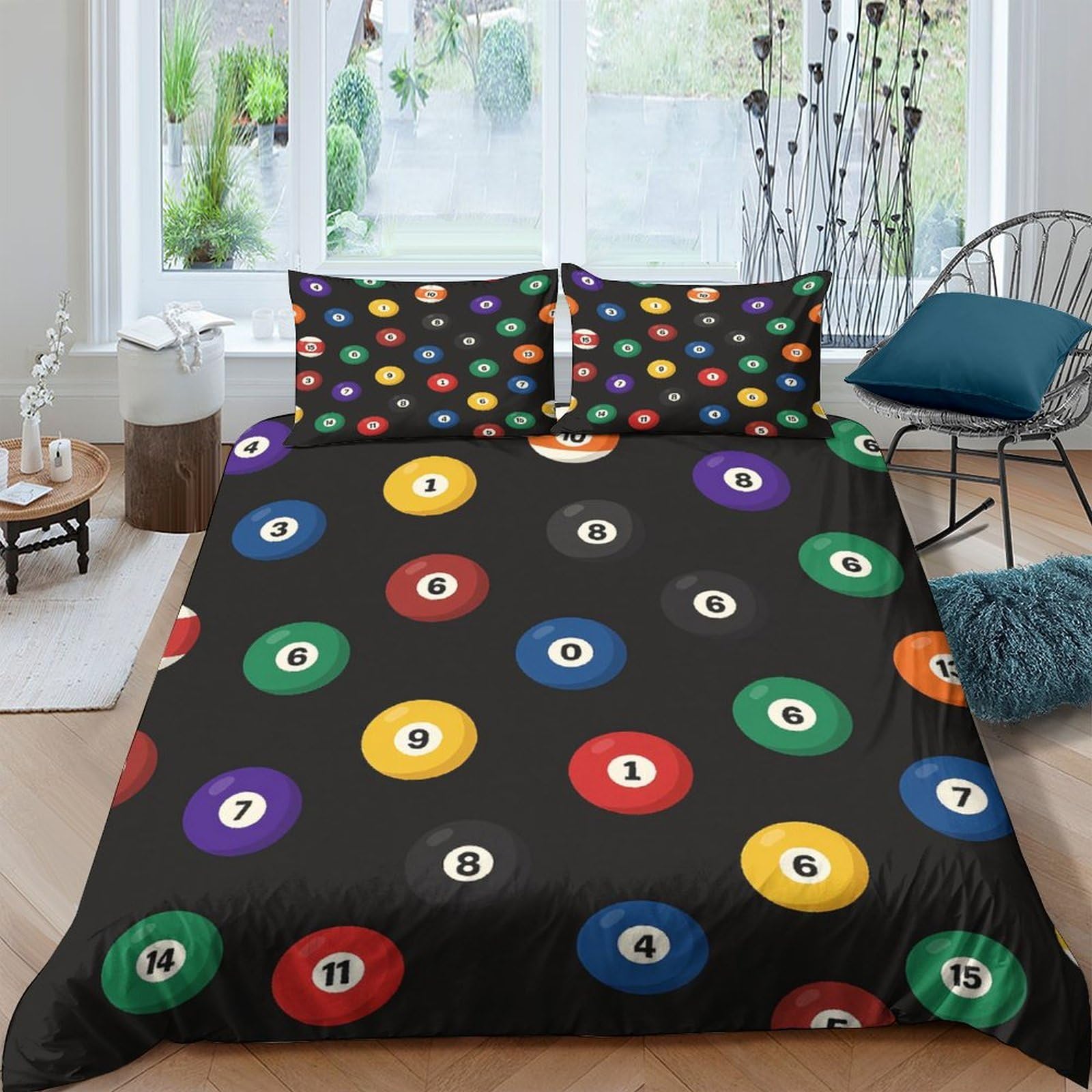 Ctjqhvkz Style-7 3D Printed Billiard Ball Fitted Sheet Microfiber Soft Breathable Pool Table Bed Sheet For Bedroom Dorm Decor Single（135X200cm）
