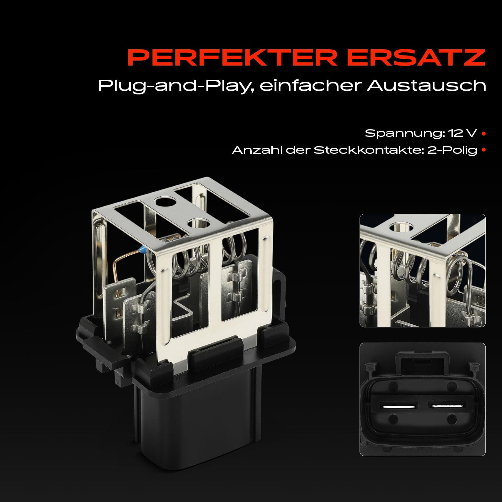 Frankberg Resistenza riscaldamento Regolatore Valvolaatoe 2-Poli Compatibile con Ecospot B-Max JK B-Max Van JK Replace# 8V518L603AA,1850718