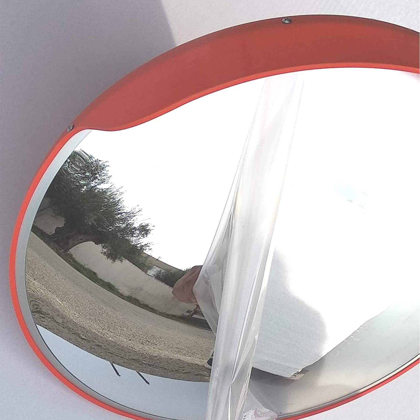 Grande specchio convesso di sicurezza, per punti ciechi e vialetti panoramici, aiuto per il parcheggio curvo per una maggiore visibilità e prevenzione degli incidenti