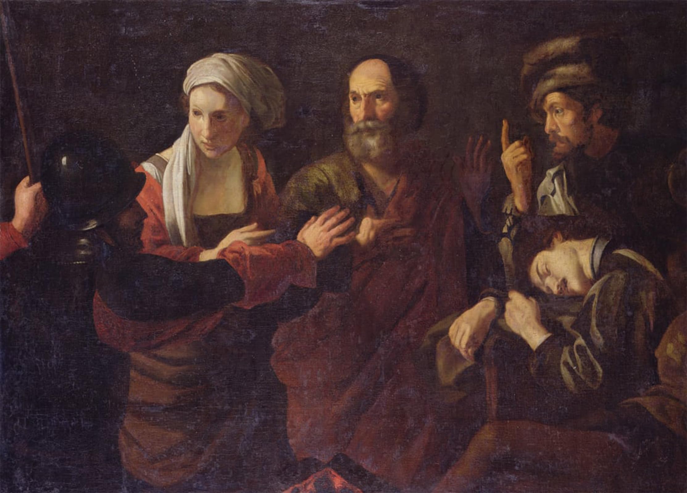 ARTXLXXBN Famous Prints Artwork Pictures Poster Painting Art the Denial of St. Peter by Nicolas Tournier Artwork Landscape Pictures for Home Decor 60x90cm
