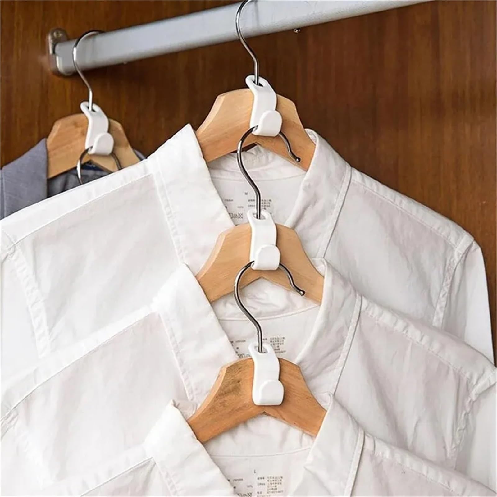 Kleiderbügel für Kleidung, platzsparend, 300 Stück, kaskadierende Kleiderbügel, Kunststoff-Verlängerungs-Clips, Kleiderschrank-Organizer, Schwarz