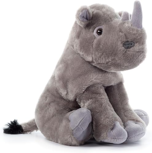 Miniatura 7 de The Petting Zoo Rinoceronte de peluche, regalos para niños, animales salvajes del zoológico Onez, juguete de peluche de rinoceronte del sur de 12