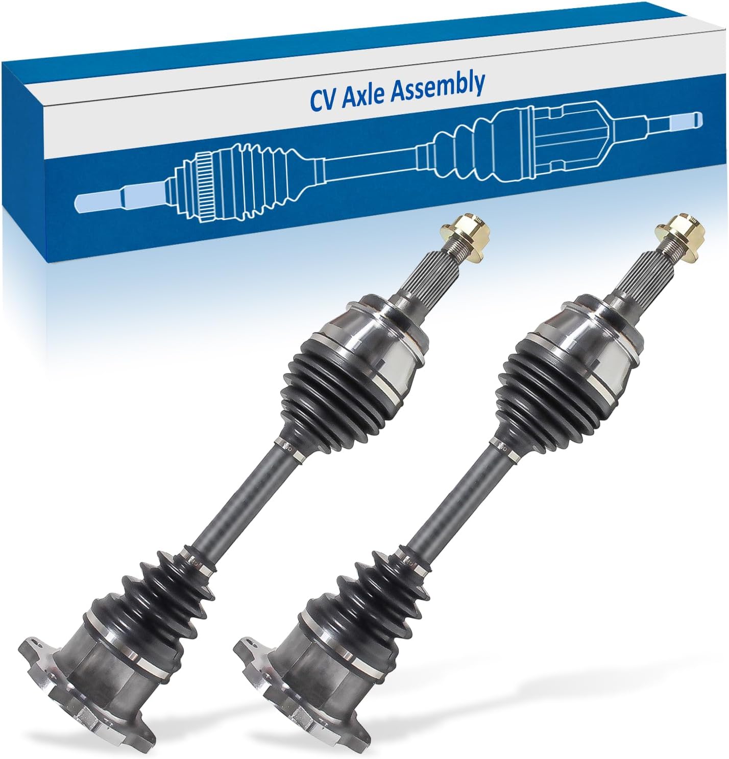 CV Axle Assembly Compatible with GMC 2001-2006 Sierra 1500 Denali C3 2001-2006 GMC Yukon XL 1500 Denali AWD CV Joint Axle Shaft Front Passenger and Driver Side Pair NCV10142