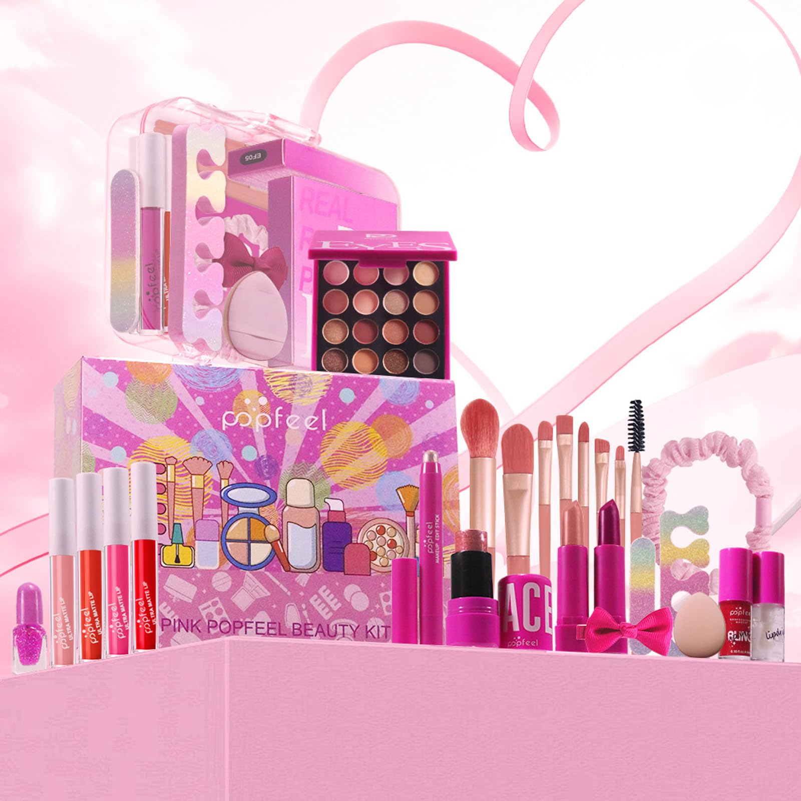 LHLXZQ Makeup Set for Women All in One Set including Eyeshadow Palette Concealer Lipgloss Lipsticks Mascara Blush - Image 2