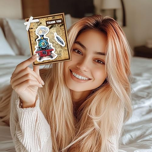 Miniatura 34 de GLOBLELAND Diario de arte con fondo de goma, sello de soporte de arte, sellos de guión para hacer tarjetas y álbumes de fotos, decoración y álbum