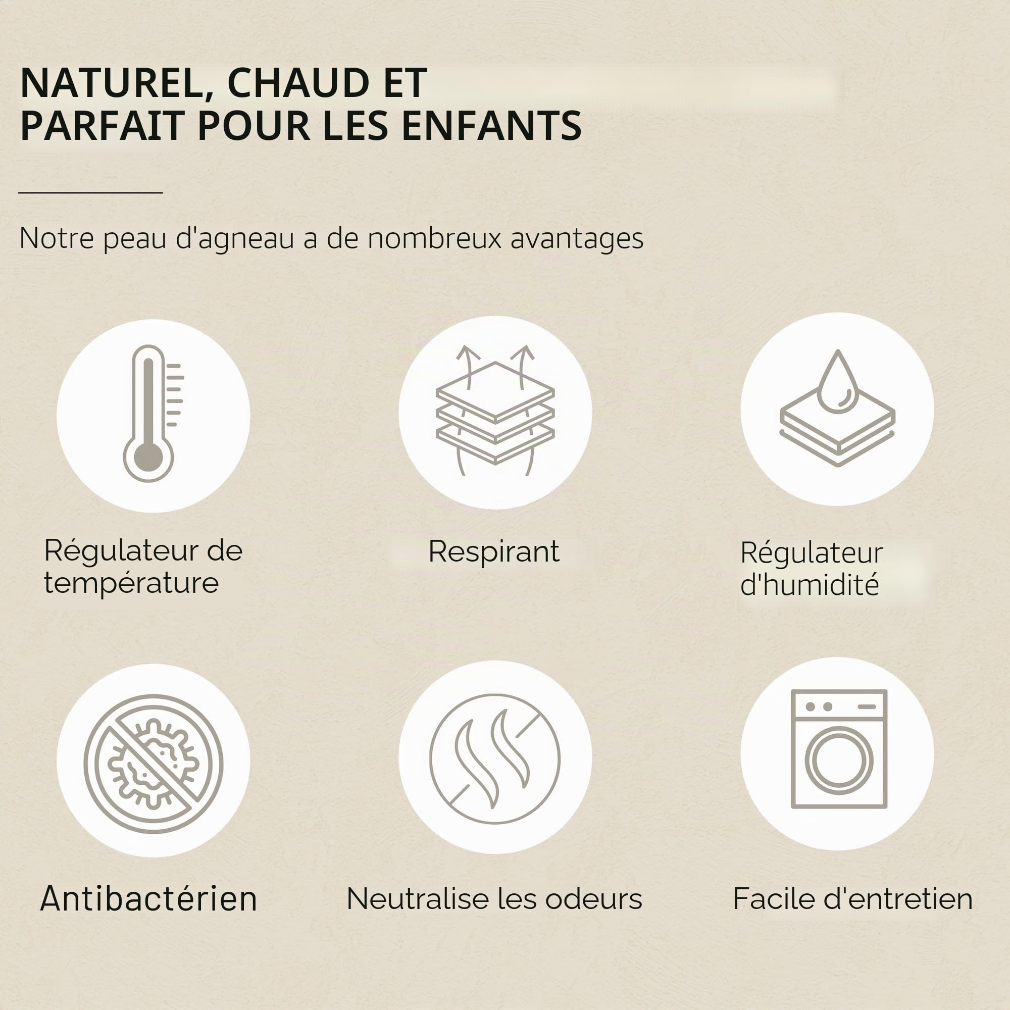 CHRIST Chancelière Cortina en Peau de Mouton de Werner Baby – Thermo, avec Fourrure véritable Amovible, comme Housse pour Poussette (2 en 1) en Beige, Gris, Bleu, Noir, Rouge, Brun