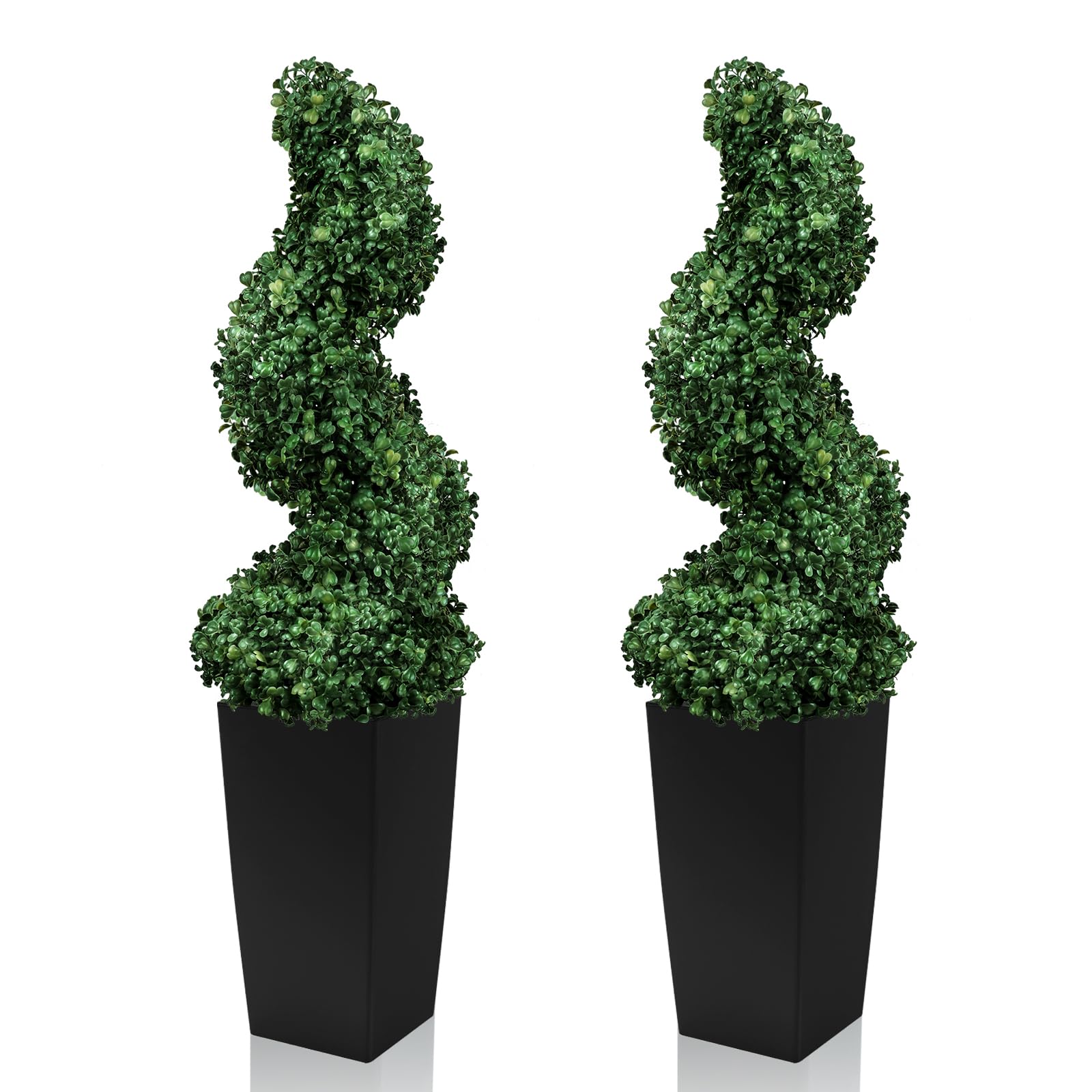 Mavis's Diary Artificial Spiral Topiary Tree--2 Pcs