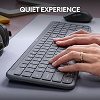 Vista 6 de Logitech MK955 Signature Slim Wireless Keyboard and Mouse Combo, for Larger Hands, Quiet Typing and Clicking, Switch Across Three Devices