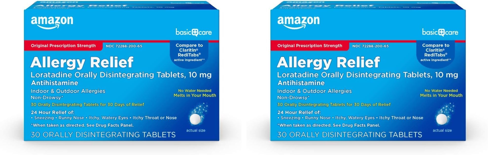 Amazon Basic Care Loratadine ODT 30 count pack of 2