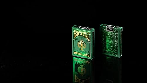 Miniatura 4 de Bicycle Metalluxe - Naipes verdes - Acabado de lámina metálica de alta calidad, tamaño póquer