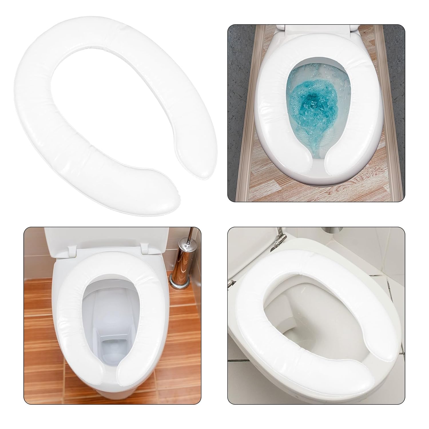 YARNOW Toilet Seat Cushion Pad with Frog Pattern, Soft PVC Potty Training Seat Cover, Portable Bathroom Replacement for Boys and