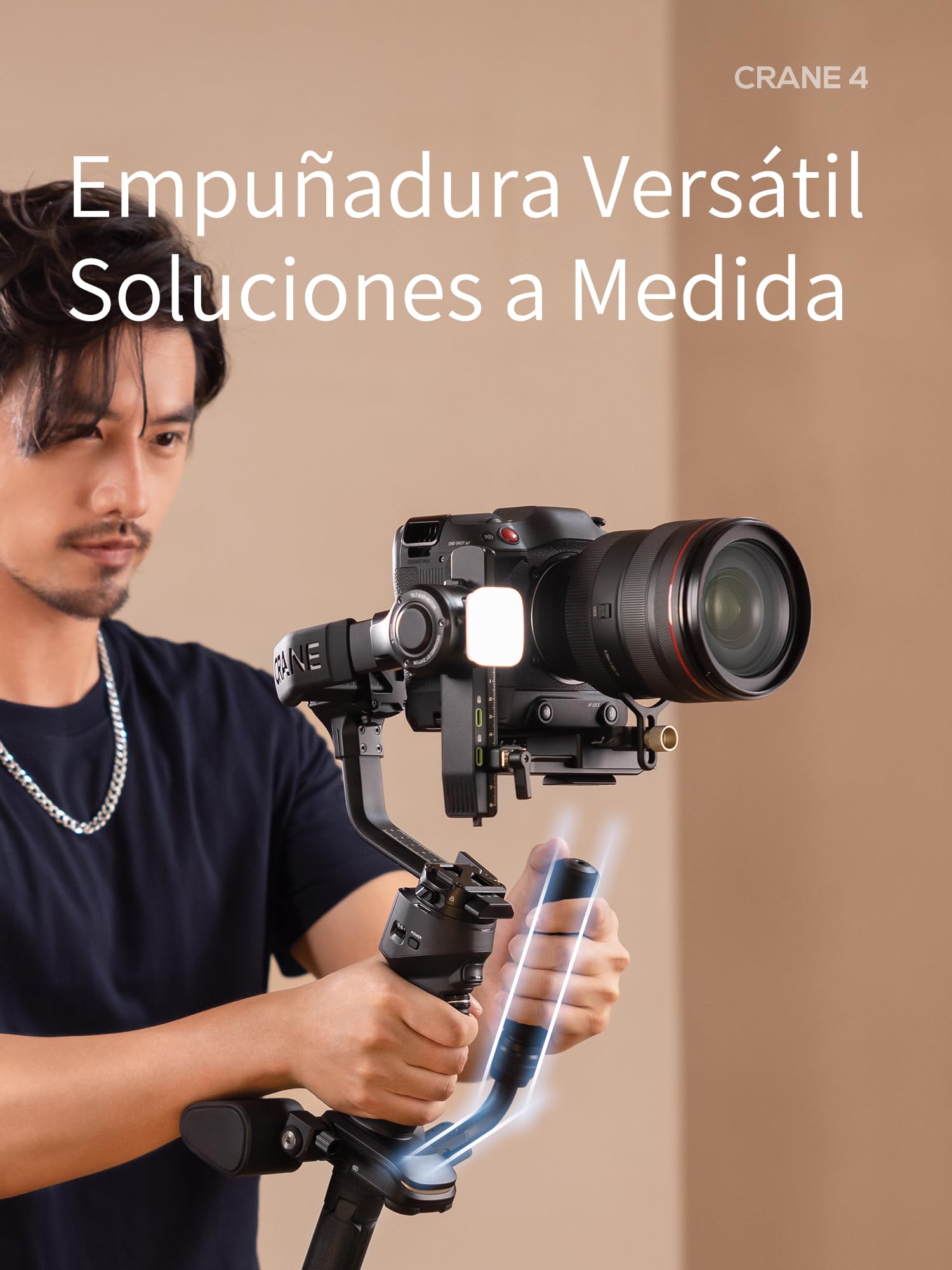 ZHIYUN Crane 4 Combo [Official] Estabilizador Gimbal para cámaras réflex Digitales y sin Espejo, estabilizador de cámara de 3 Ejes con asa, reposamuñecas, trípode, Bolsa, luz, para | Para cámara DSLR y sin espejo, Nikon, Sony, Panasonic, Canon, Fujifilm B