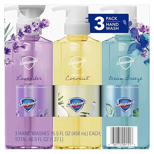 Safeguard Ultimate Care - Paquete variado de lavado de manos, 15.5 onzas líquidas (paquete de 3)