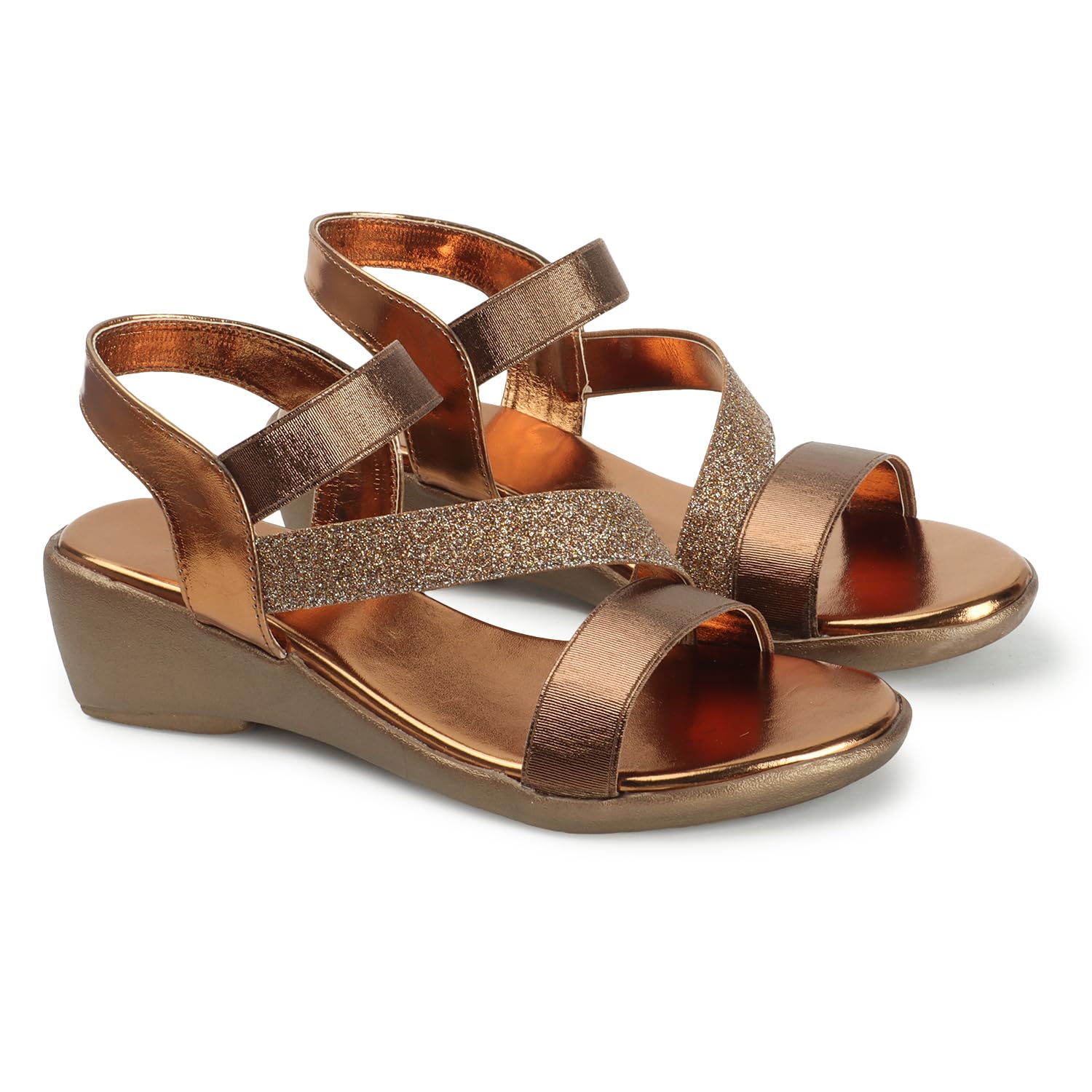 DIPYO Stylish Formal Heel Wedge Sandal For Women & Girls | (Gold, 41) (B0D2S29DBT) Amazon Price History, Amazon Price Tracker