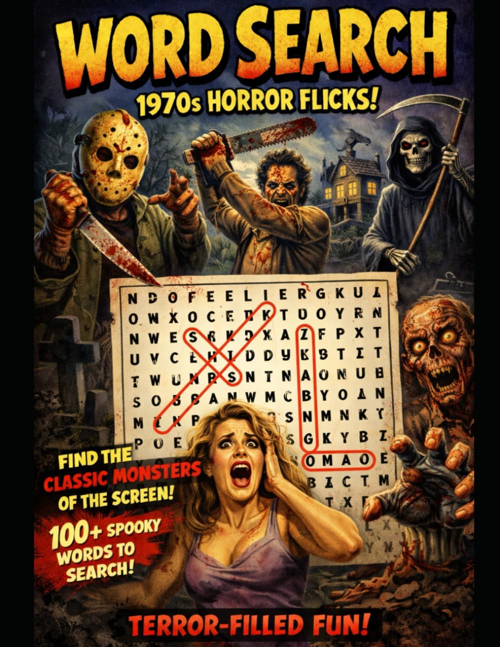 1970's Horror Movie Word Search