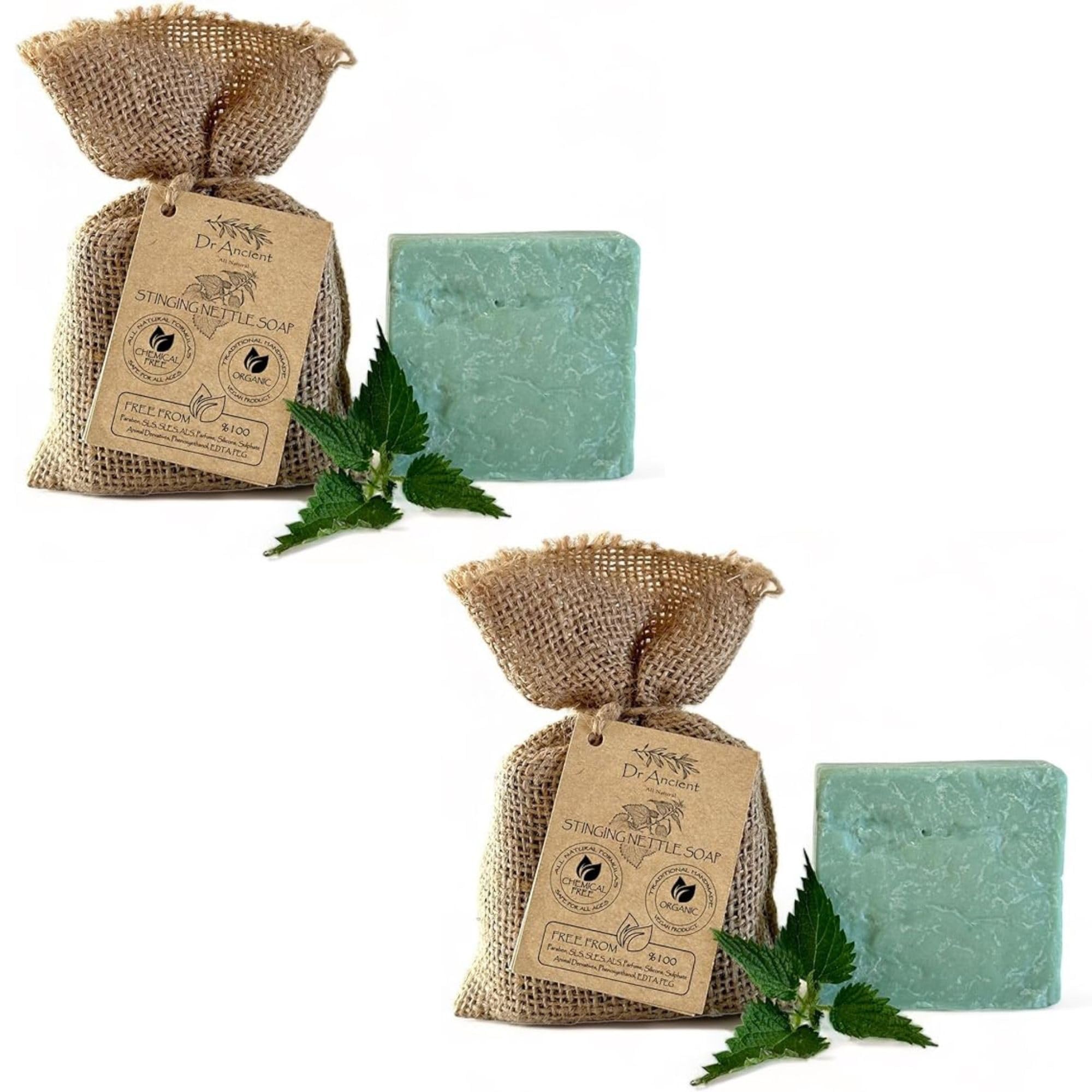 Dr.Ancient Stinging Nettle Soap Bar, Organic Soap Bars Handcrafted the Traditional Way, Natural, Vegan