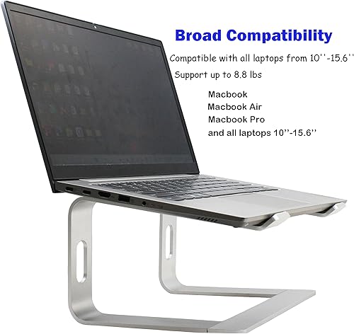 Miniatura 4 de Soportes para laptop, soporte desmontable de aluminio para computadora de escritorio, soporte elevador para portátil compatible con MacBook AirPro,