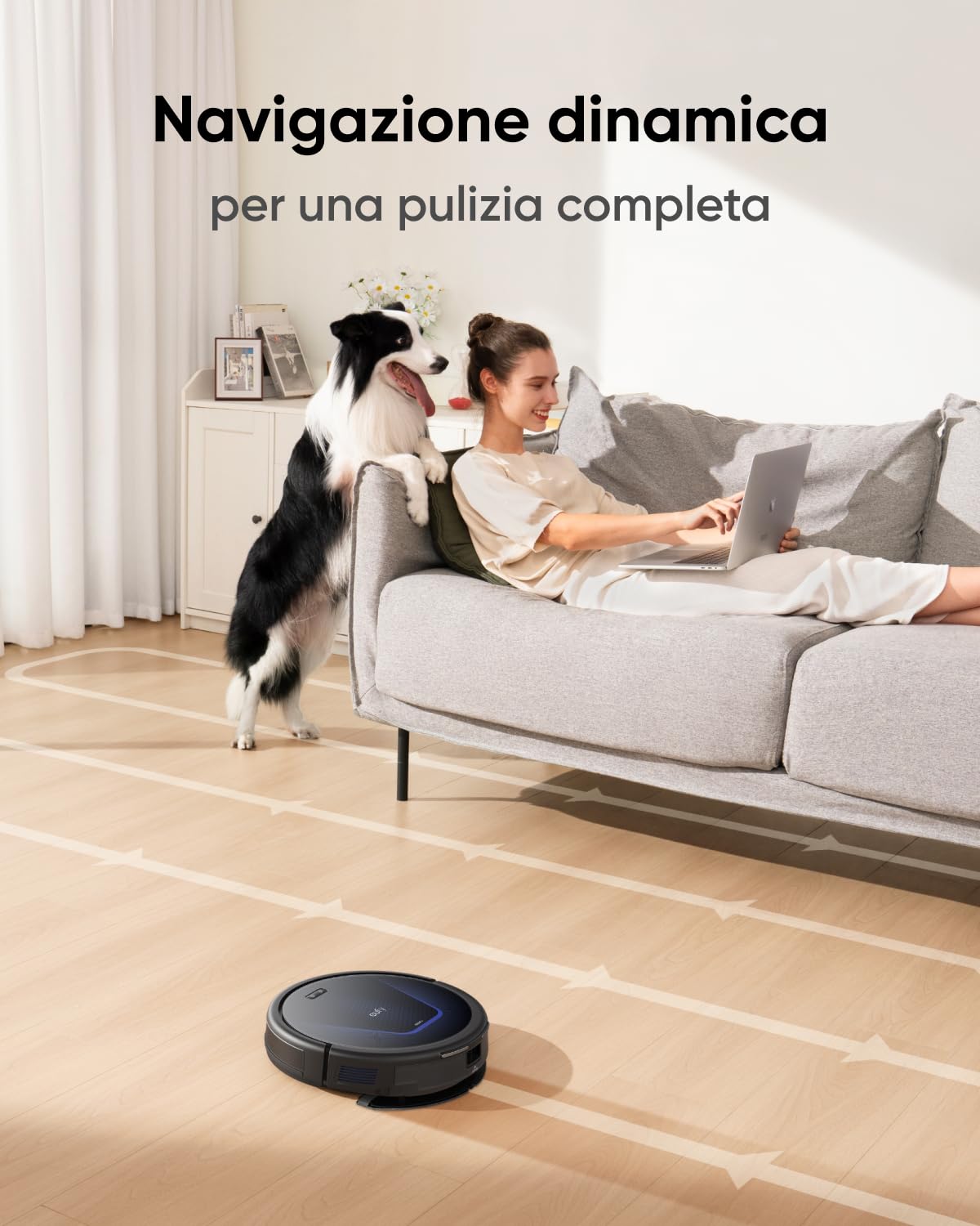 eufy G50 Hybride Robotstofzuiger | 4.000 Pa Zuigkracht, Dynamische Navigatie, Pro-ontwarrende Kam, Rolborstel, Dweilpad, Ideaal voor Huisdierhaar en Tapijt