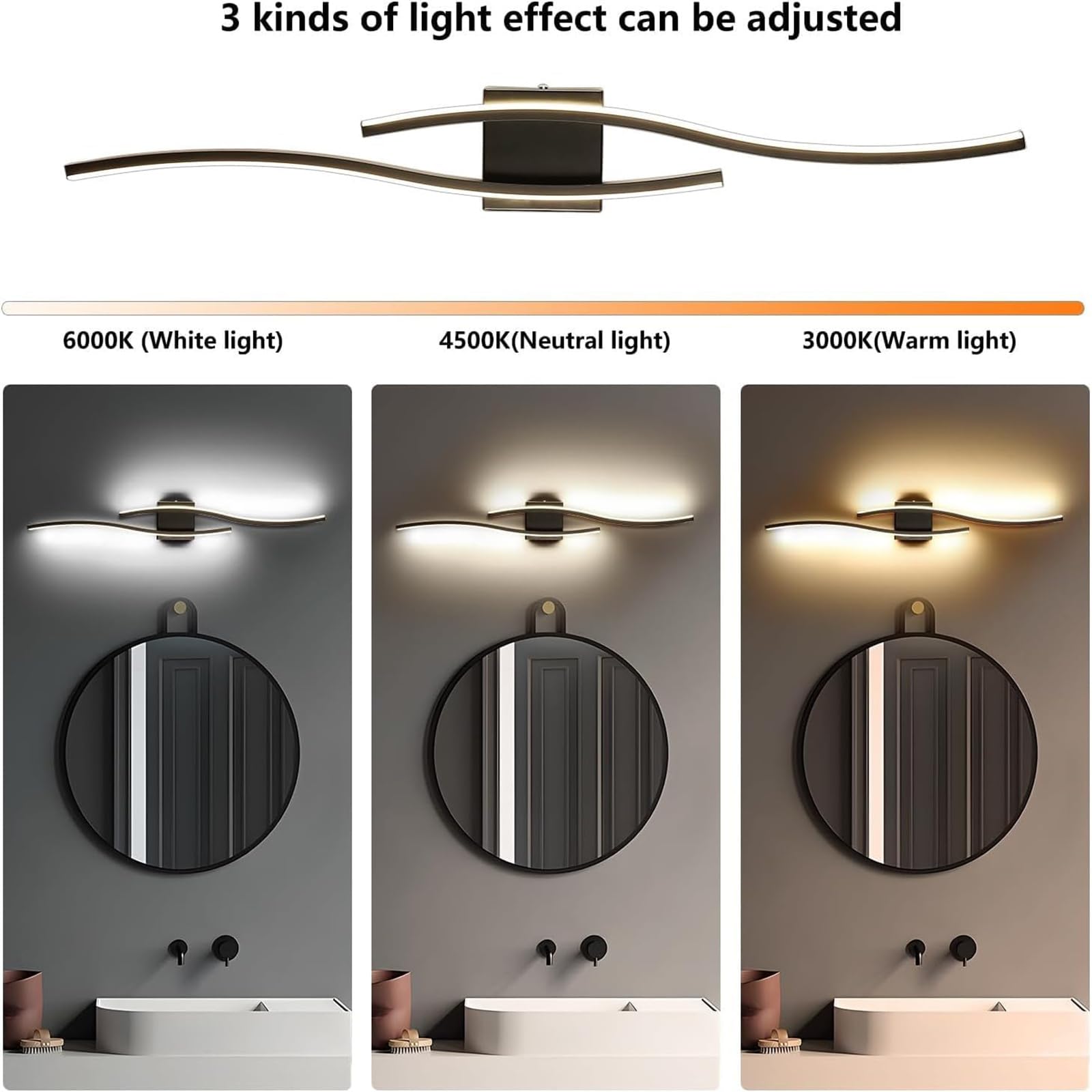 Lampa ścienna USB z pilotem zdalnego sterowania, ściemniana, bezprzewodowa, magnetyczna, z funkcją timera, konstrukcja fali do sypialni (czarna, 2 opakowania)