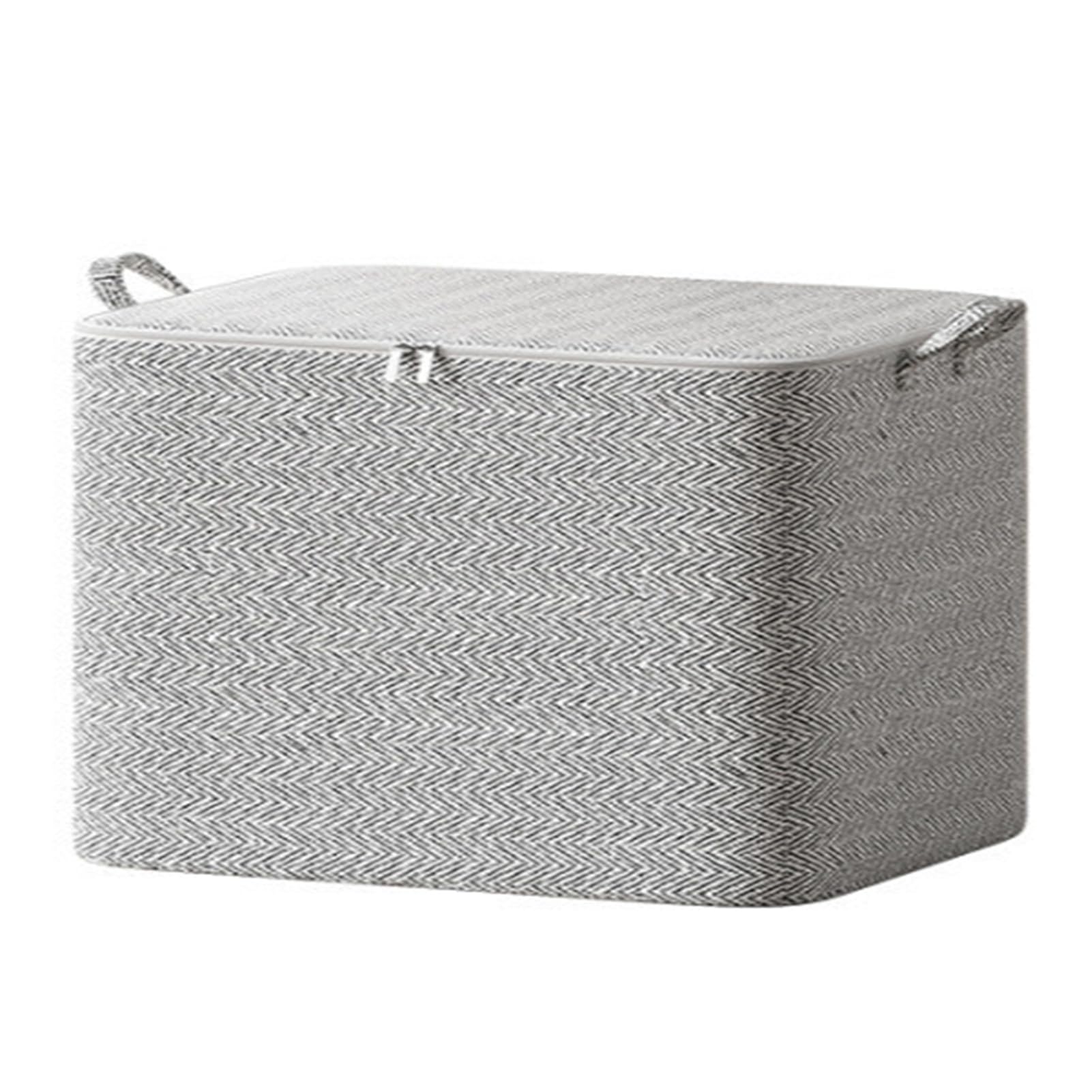 Smbcgdm Storage Box Quilt Storage Bag with Zipper Closure Handle Under-Bed Storage Laundry Bags Clothes Storage Basket Closet Organizer Housemoving Package Duvet Cover Wardrobe Storage Bag A