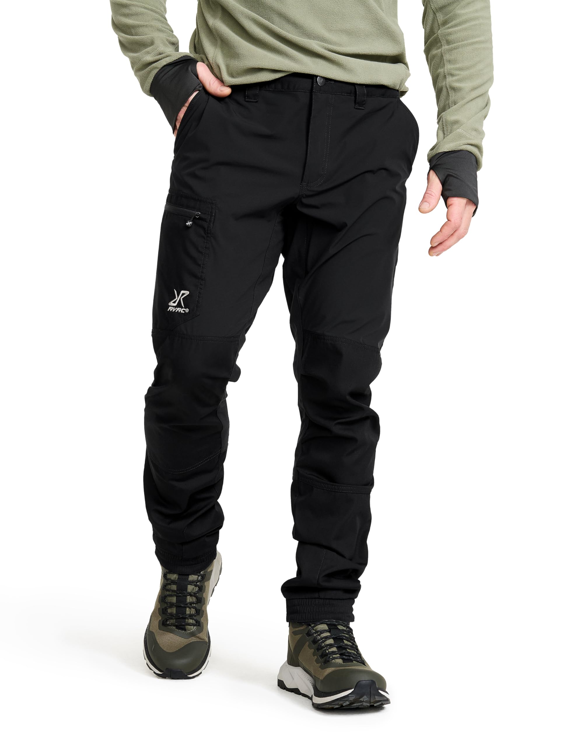 RevolutionRace Rambler Lightweight Trousers for Men, Outdoor Walking and Hiking Trousers, Black, XXL