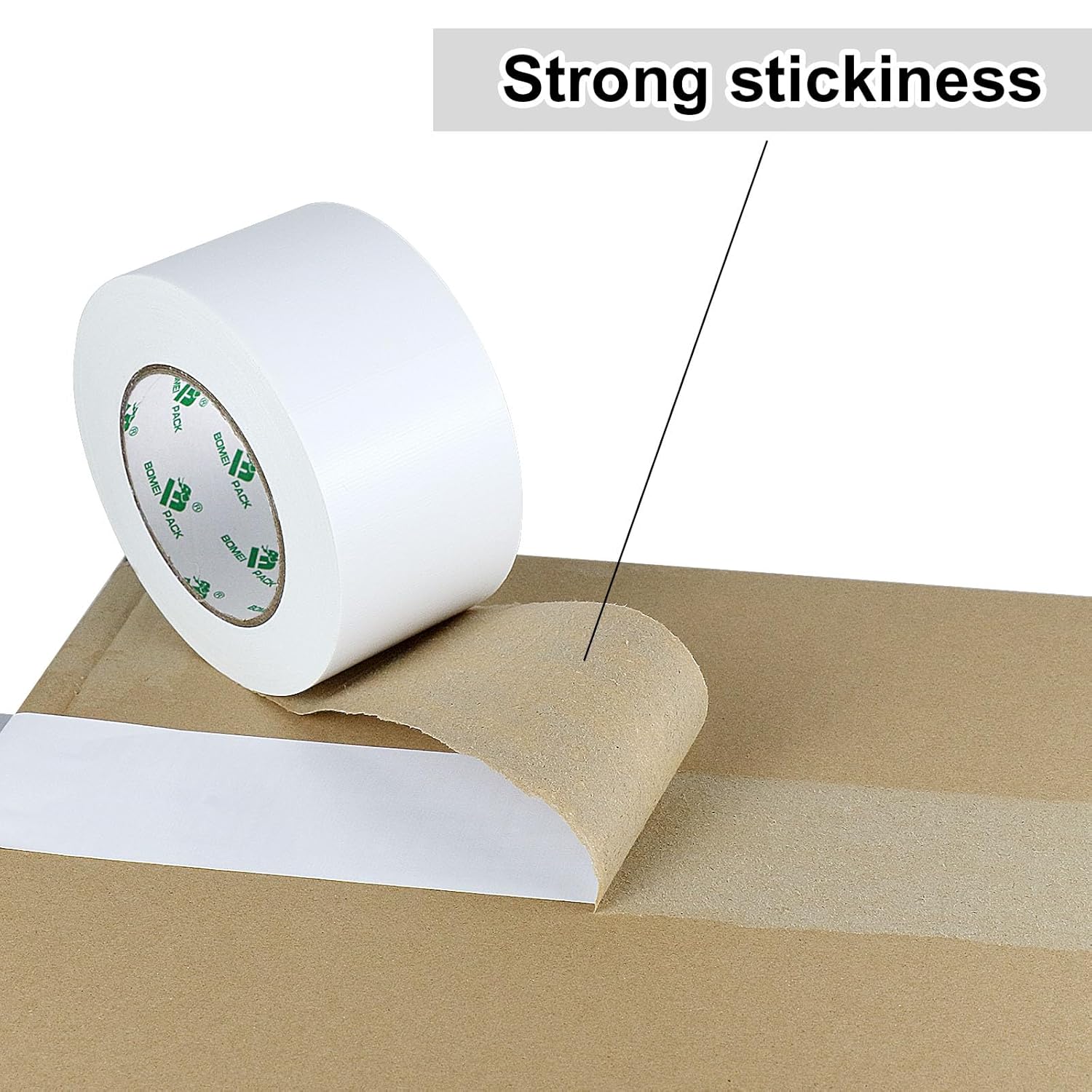 BOMEI PACK White Duct Tape Heavy-Duty Water Proof, Strong Adhesive Duct Tape Industrial Grade 2.5 inches x 60 Yards (179 ft), 9 Mil, Easy Tear by Hands, UV Resistant for Crafts & Home Improvement
