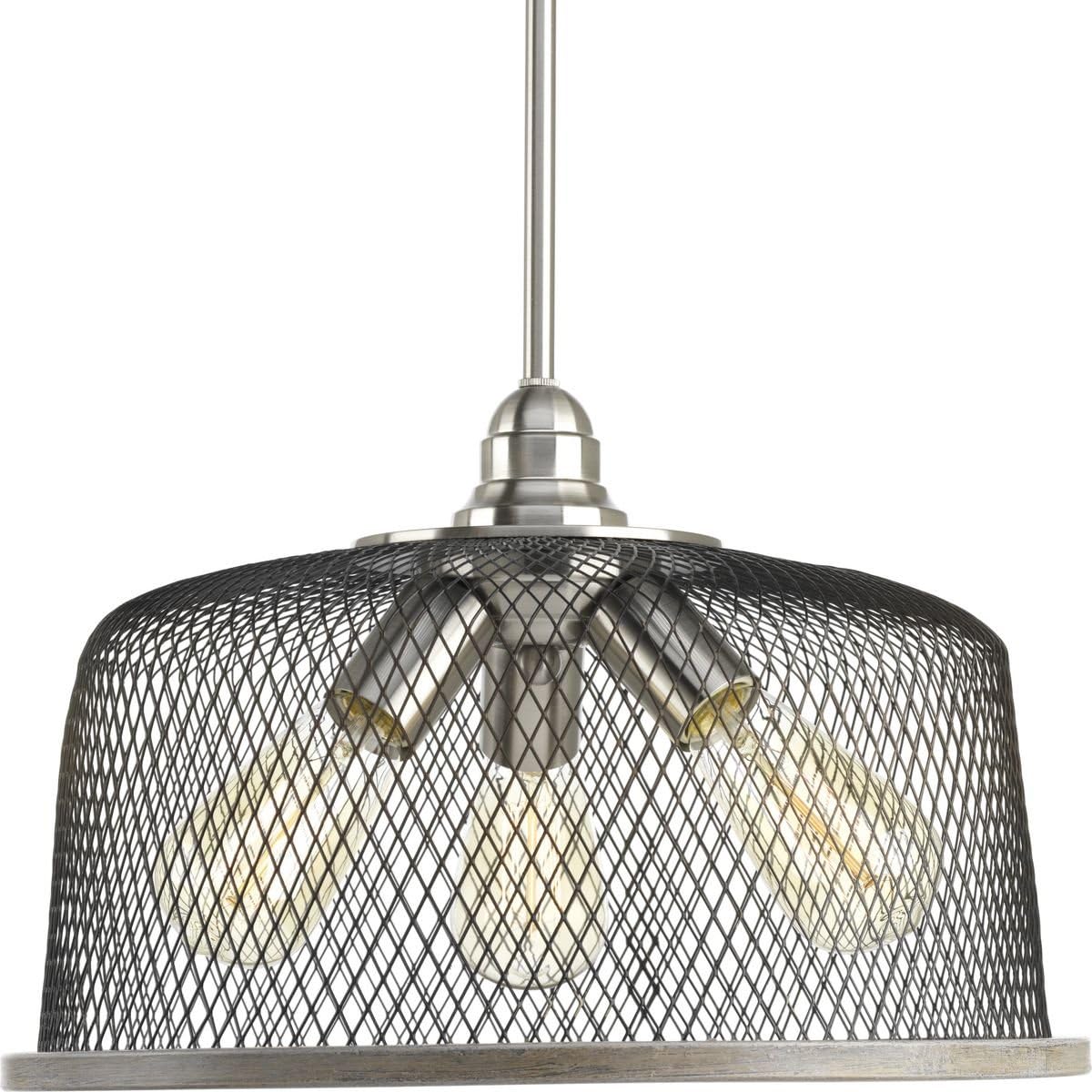 Progress Lighting P500079-009 Tilley Three-Light Pendant, Grey