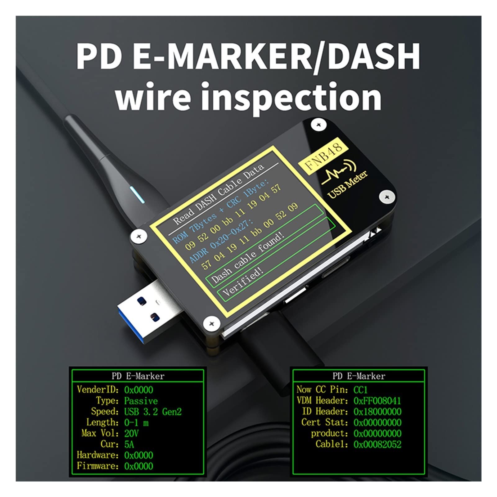 USB Tester-Voltmeter-Amperometerstrom-Voltmeter Qc4 + pd3.0 2.0 pps Fast Charging Protocol-Kapazitätstest(Without Bluetooth)