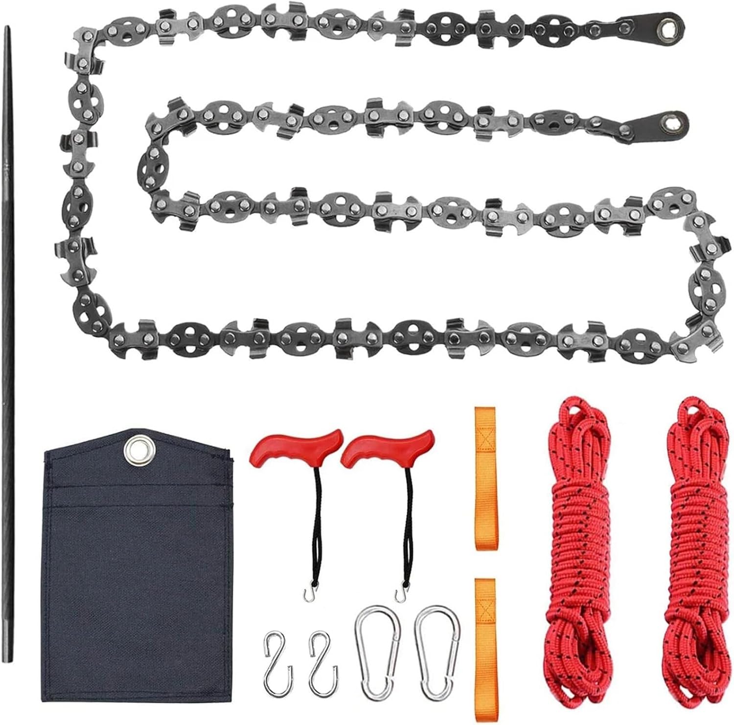 pocket chainsaw 53 Inch Hand Rope Chain Saw Sharp Manual Tree Limb with 68 Teeth Folding Pocket Chainsaw Cutting Tool