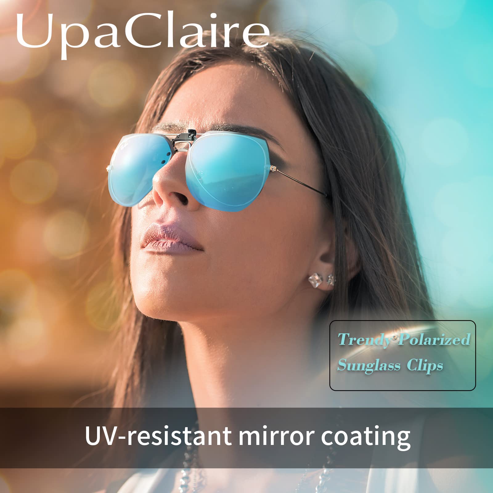 UpaClaire Clip-on Flip up Sunglasses Polarized UV 400 glasses over prescription for men and women?-