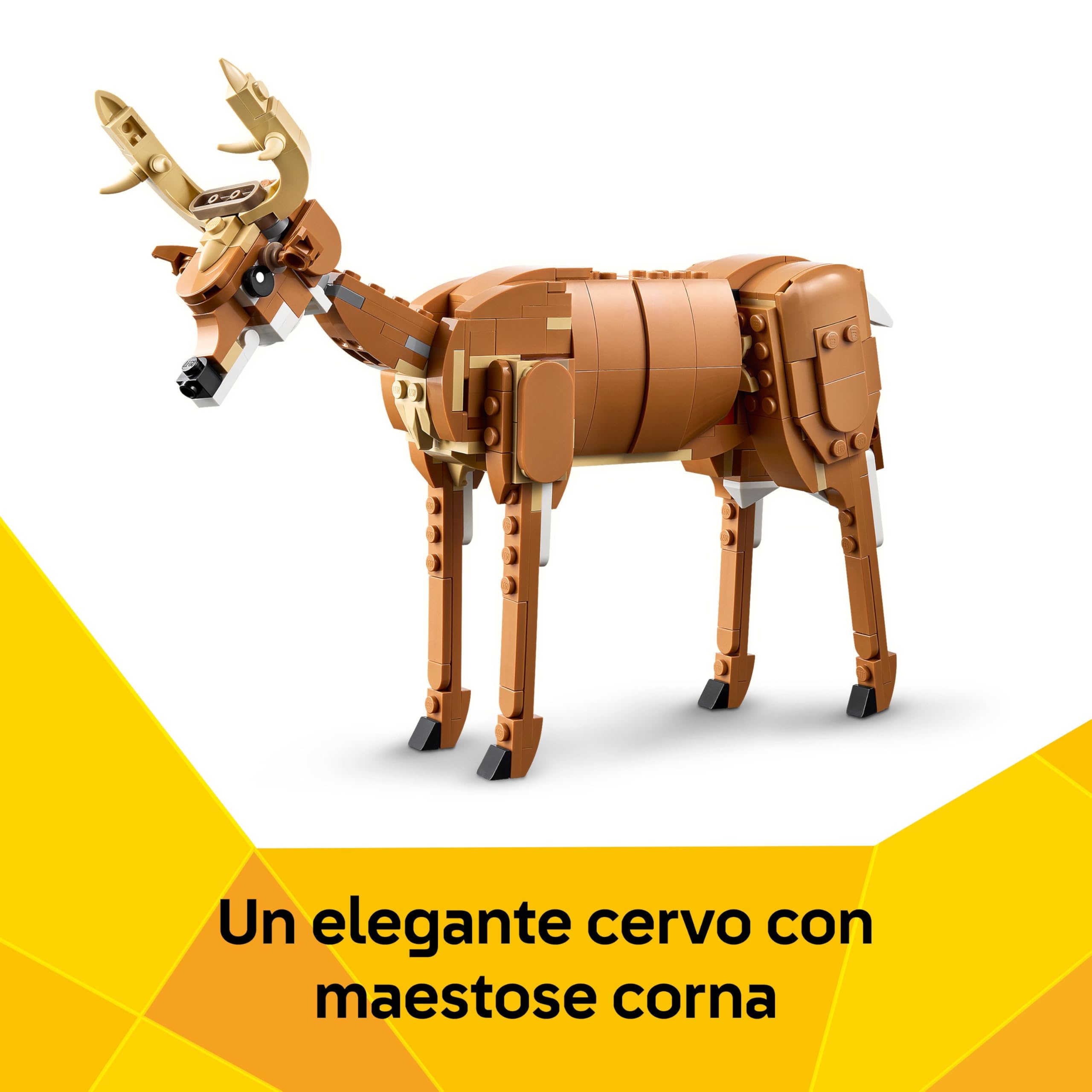 LEGO Creator 3 in 1 Cavallo Meraviglioso - Giocattolo con Animale Trasformabile in Orso o in Modello di Cervo Snodabile - Regalo Creativo per Bambine e Bambini da 9 Anni in su - 31166