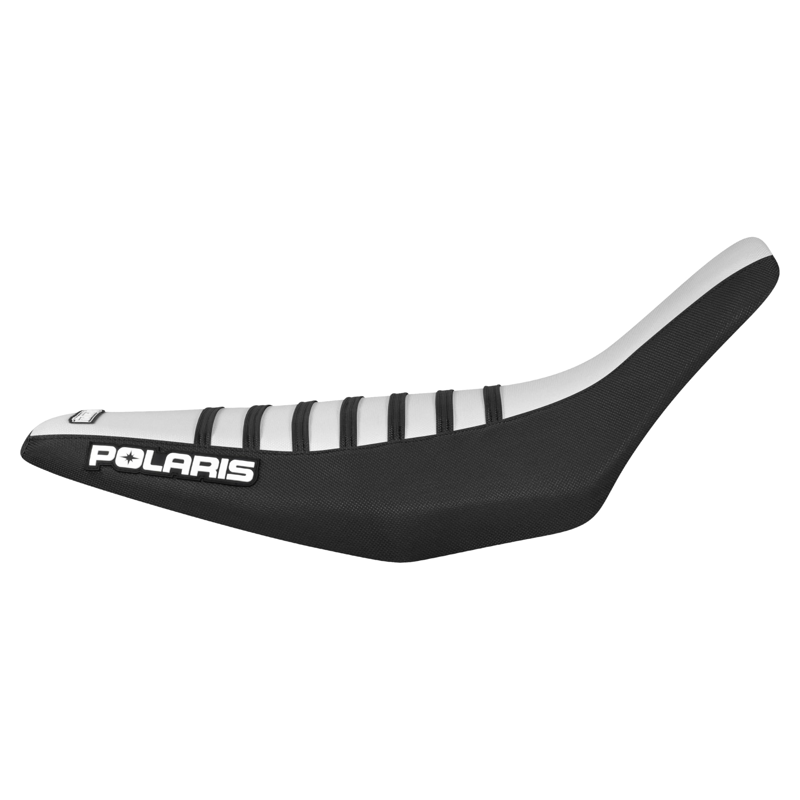 Enjoy Mfg Seat Cover - Compatible Fit for 2003-2007 Polaris Predator 500 - #225 (Black Sides/White top/Black Ribs)