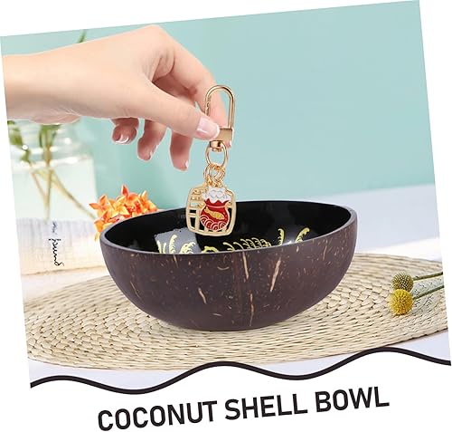 Miniatura 7 de KESYOO Cuencos de coco para llaves, cuenco de almacenamiento de cáscara de coco natural, cuenco decorativo, frutos secos, dulces, cuencos para