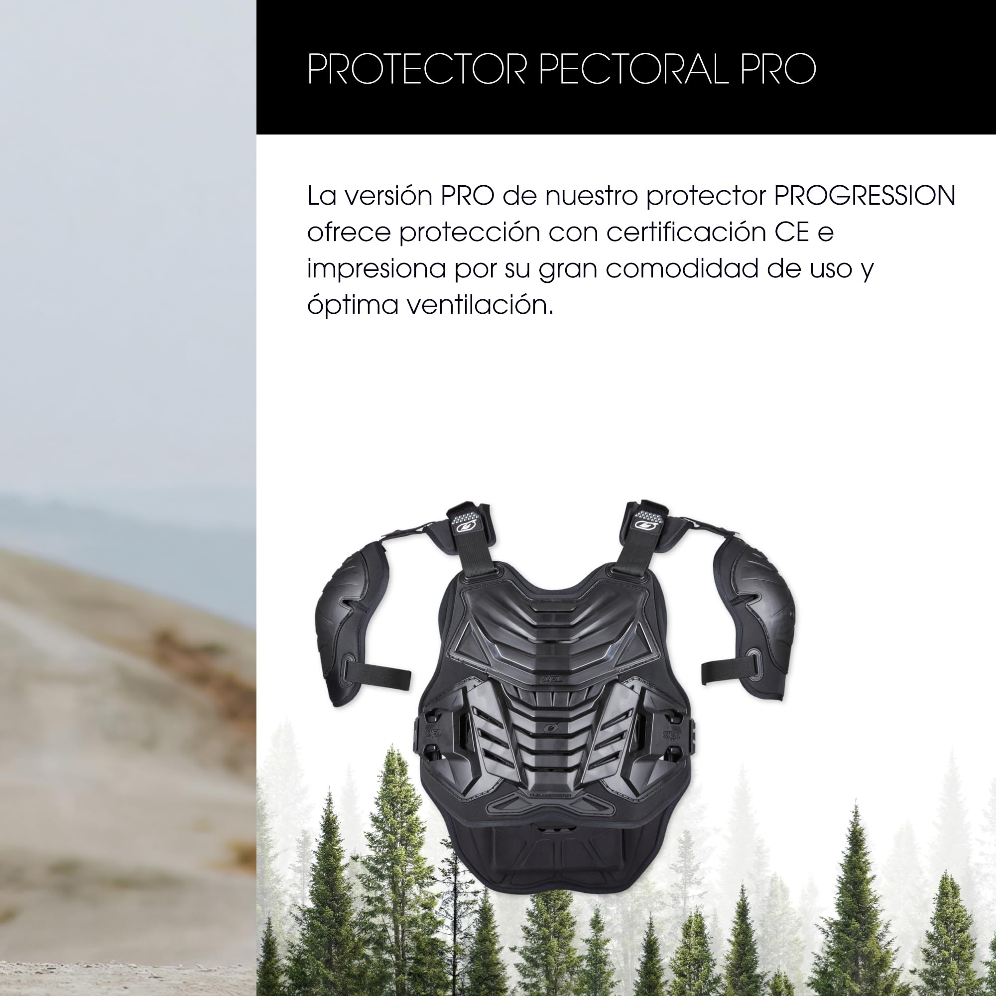 O'NEAL Protector de pecho | Motocross | Componentes de plástico de alta calidad, certificado según la norma EN 14021, sistema de correa ajustable | Progression Chest Protector Lite V.22.